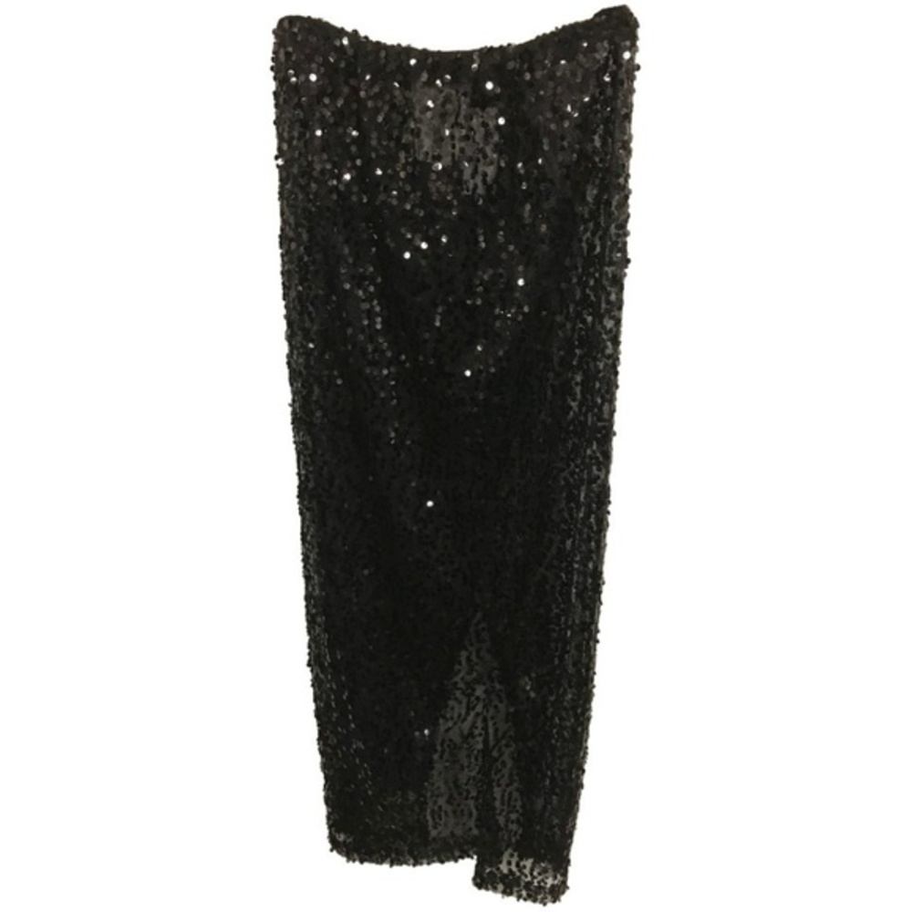 NWT Millau Black Full Sequin Sheer Maxi Skirt